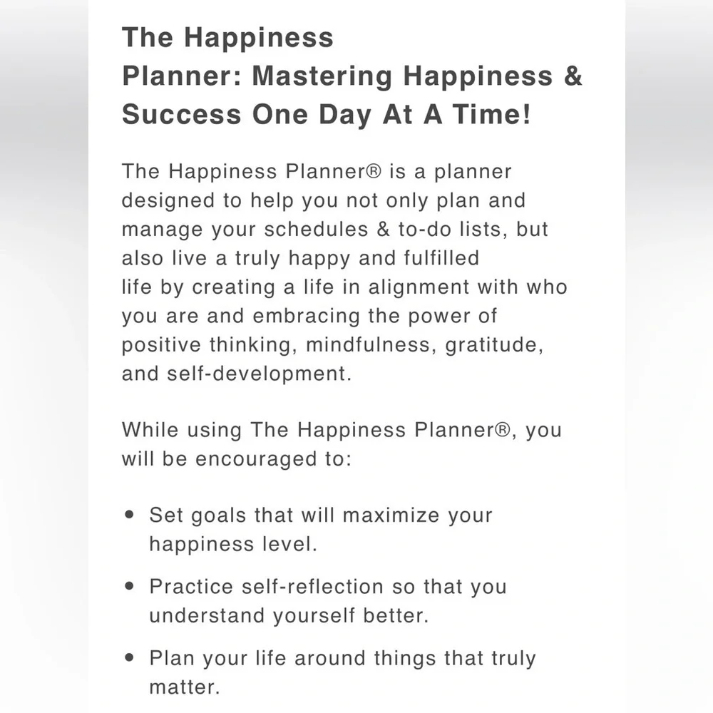 Anthropologie THE 100-DAY HAPPINESS PLANNER Lilac  Mindfulness Therapy Journal